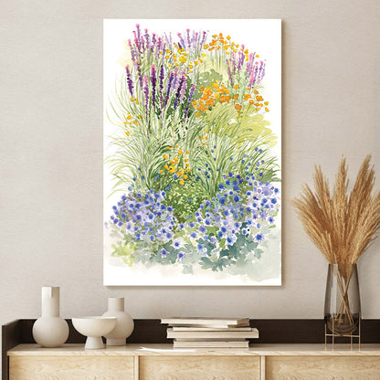 Blues Garden Canvas Print - Easter Wall Art - Easter Vertical Canvas - Easter Gift