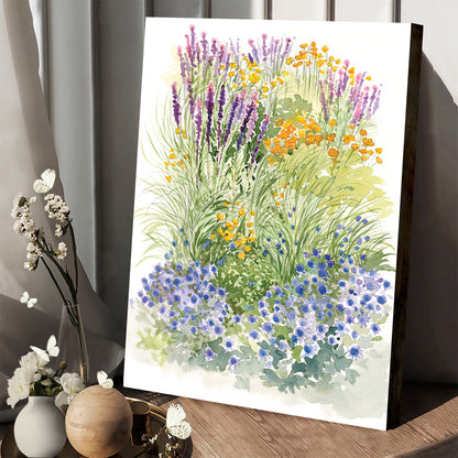 Blues Garden Canvas Print - Easter Wall Art - Easter Vertical Canvas - Easter Gift