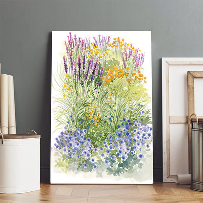 Blues Garden Canvas Print - Easter Wall Art - Easter Vertical Canvas - Easter Gift
