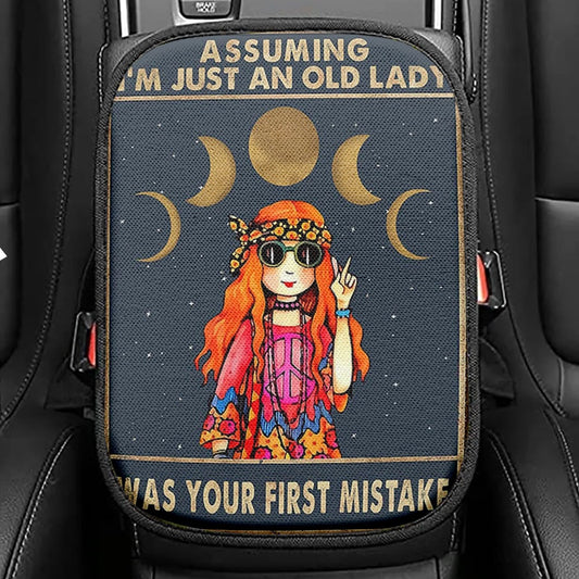 Bohemian Hippie Seat Box Cover, Assuming I'm Just An Old Lady, Boho Room Decor, Gift For Women