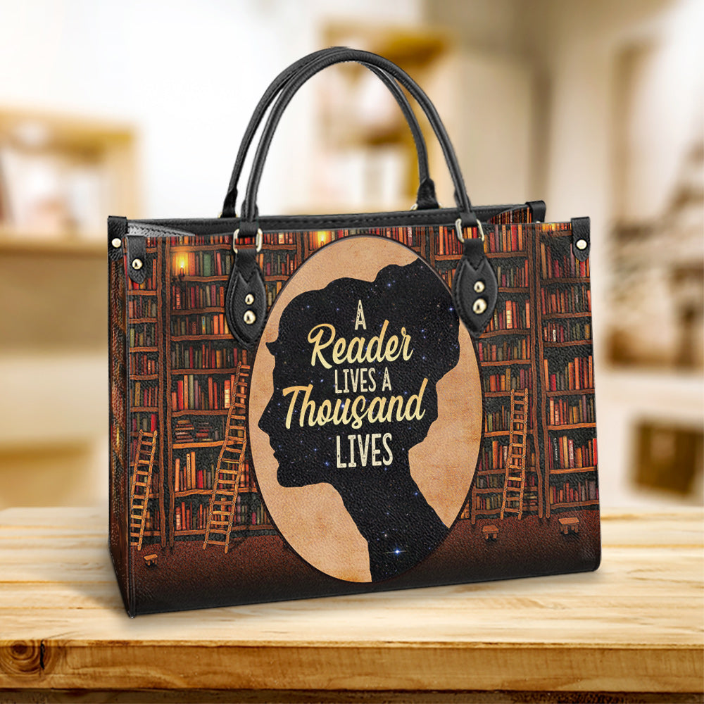Book A Reader Lives A Thousand Lives Leather Bag - Best Gifts For Book Lovers - Women's Pu Leather Bag