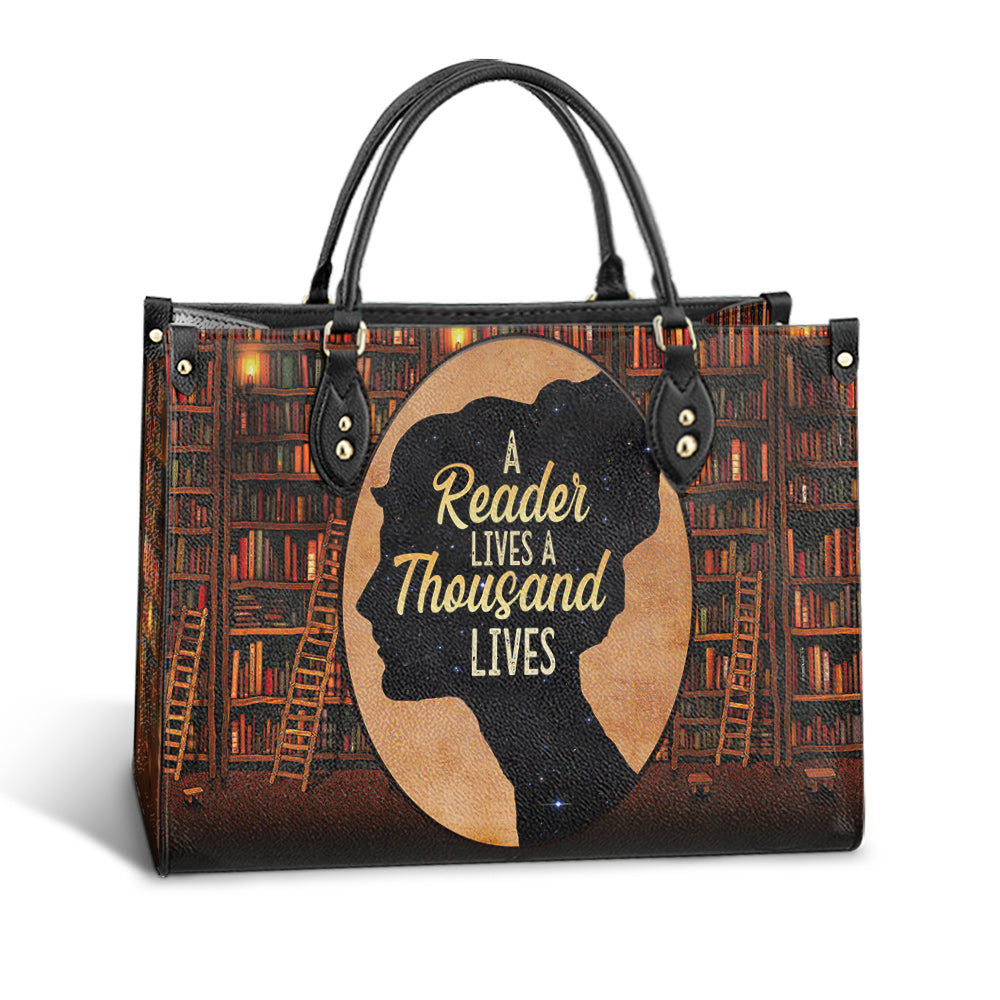Book A Reader Lives A Thousand Lives Leather Bag - Best Gifts For Book Lovers - Women's Pu Leather Bag