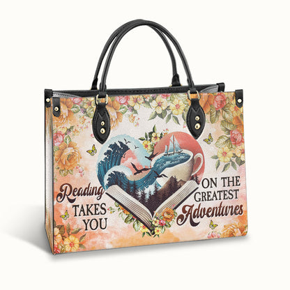 Book Reading Takes You On The Greatest Adventures 1 Leather Bag - Best Gifts For Book Lovers - Women's Pu Leather Bag