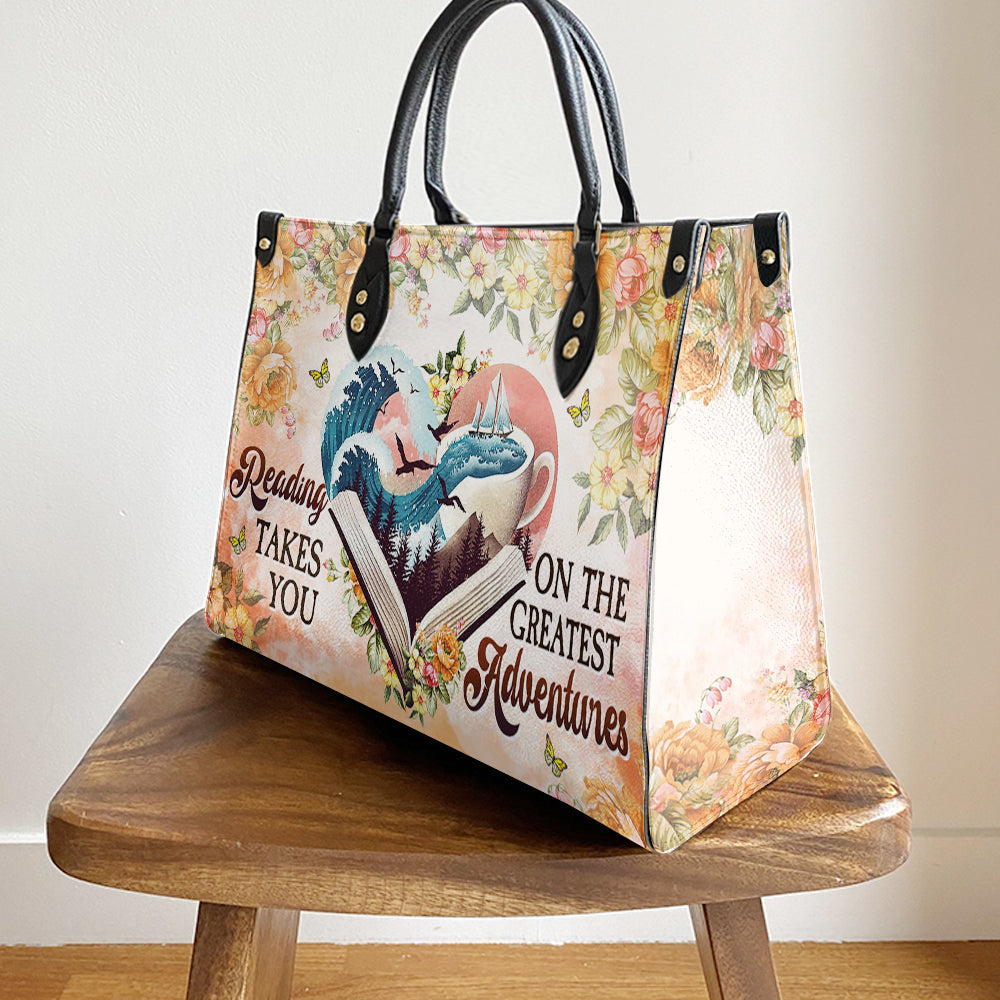 Book Reading Takes You On The Greatest Adventures 1 Leather Bag - Best Gifts For Book Lovers - Women's Pu Leather Bag