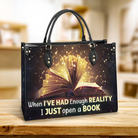 Book When Ive Had Enough Reality Leather Bag - Best Gifts For Book Lovers - Women's Pu Leather Bag