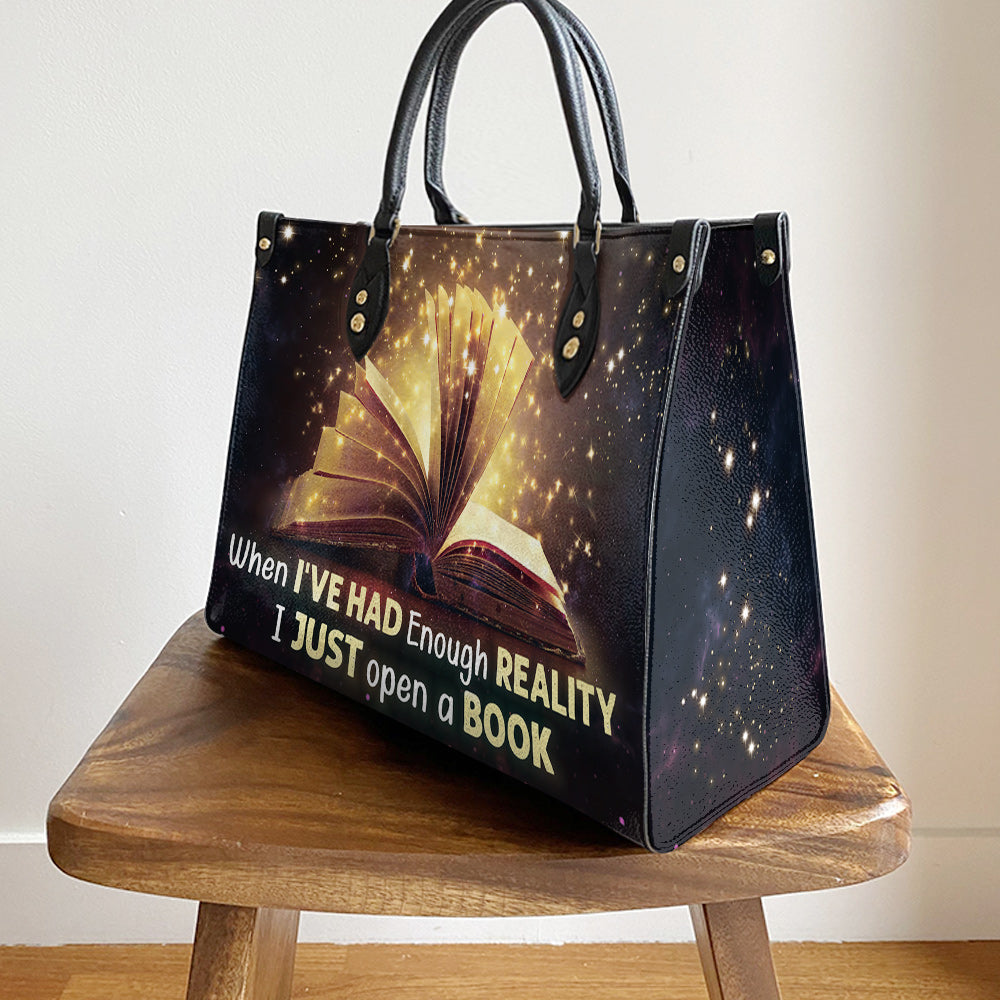 Book When Ive Had Enough Reality Leather Bag - Best Gifts For Book Lovers - Women's Pu Leather Bag