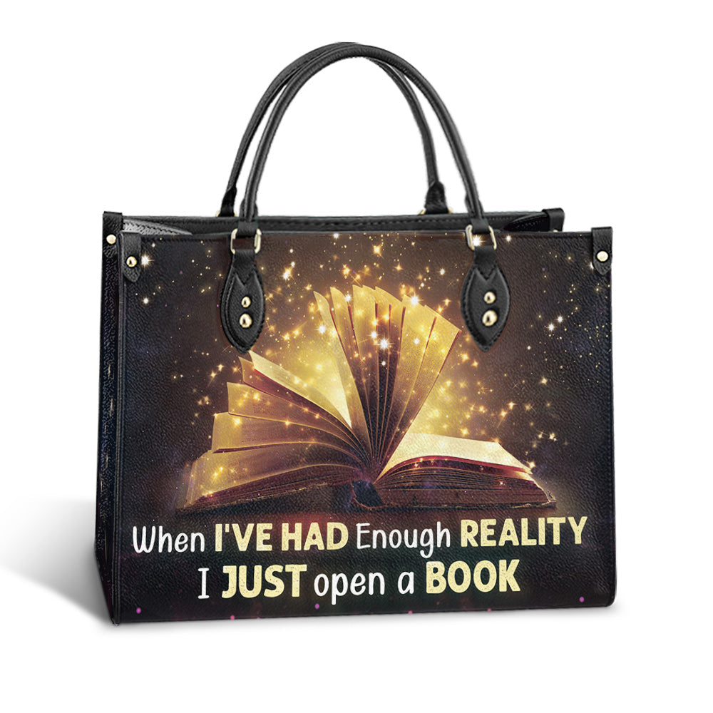 Book When Ive Had Enough Reality Leather Bag - Best Gifts For Book Lovers - Women's Pu Leather Bag