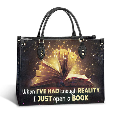Book When Ive Had Enough Reality Leather Bag - Best Gifts For Book Lovers - Women's Pu Leather Bag