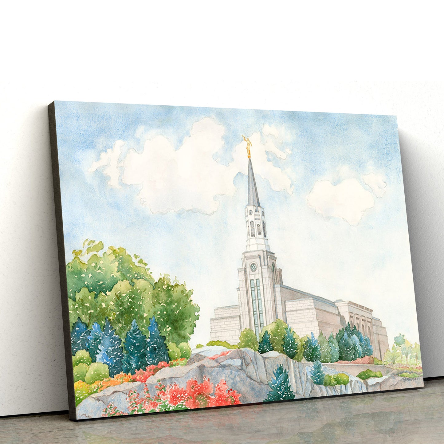 Boston Temple Canvas Wall Art - Jesus Christ Picture - Canvas Christian Wall Art
