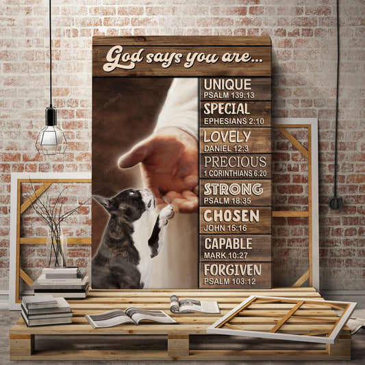 Boston Terrier - God Says You Are Canvas - Canvas Decor Ideas