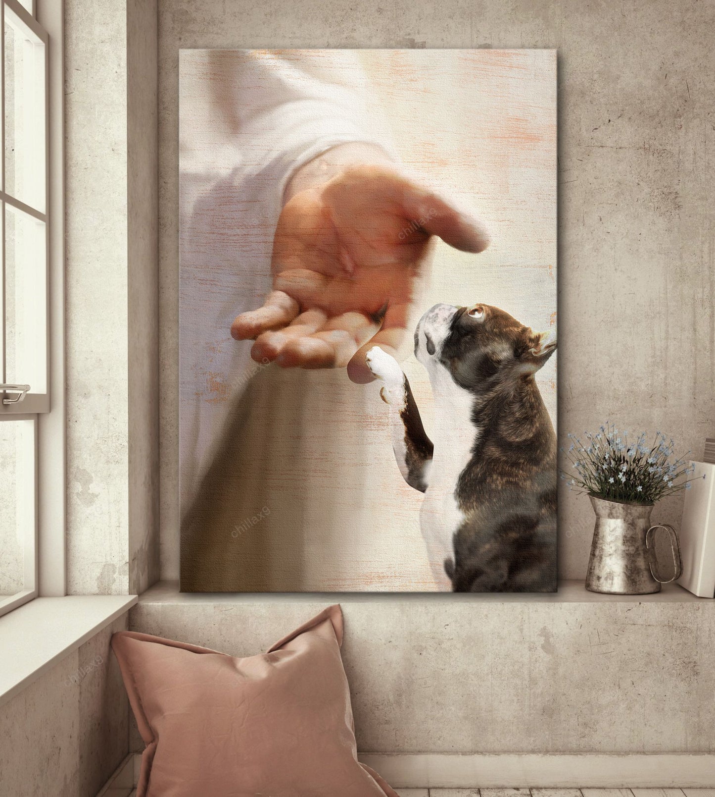 Boston Terrier - Take My Hand Canvas - Canvas Decor Ideas
