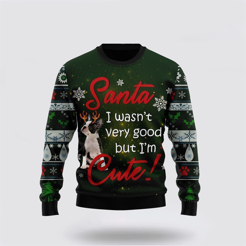 Boston Terrier I’m Cute Ugly Christmas Sweater For Men And Women, Gift For Christmas, Best Winter Christmas Outfit