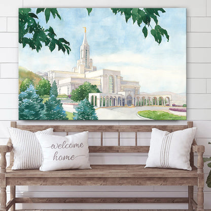 Bountiful Temple Canvas Wall Art - Jesus Christ Picture - Canvas Christian Wall Art