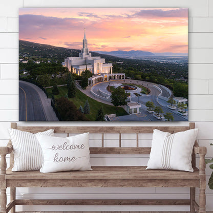 Bountiful Temple Greater Heights Canvas Wall Art - Jesus Christ Picture - Canvas Christian Wall Art