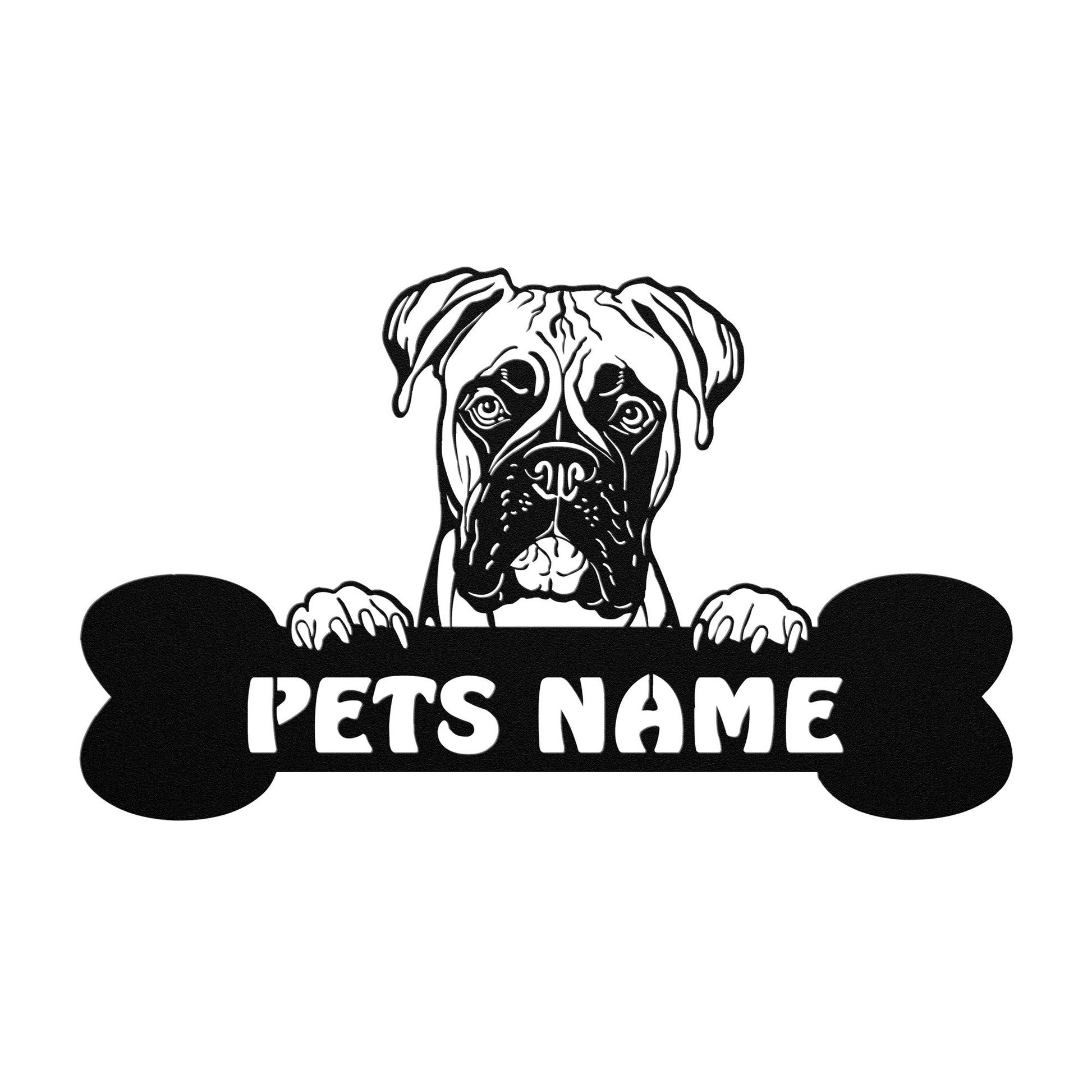Boxer Custom Metal Wall Art - Dog Metal Signs - Dog Signs Decor - Gifts For Dog Lovers