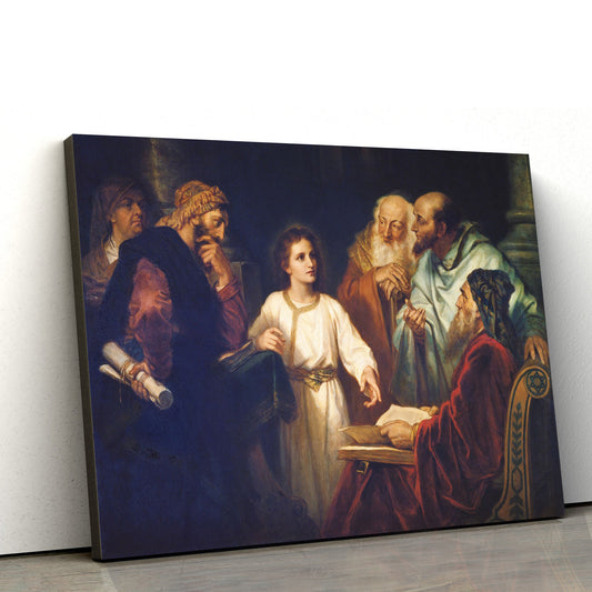 Boy Jesus In The Temple Canvas Pictures - Jesus Canvas Wall Art - Christian Canvas Paintings