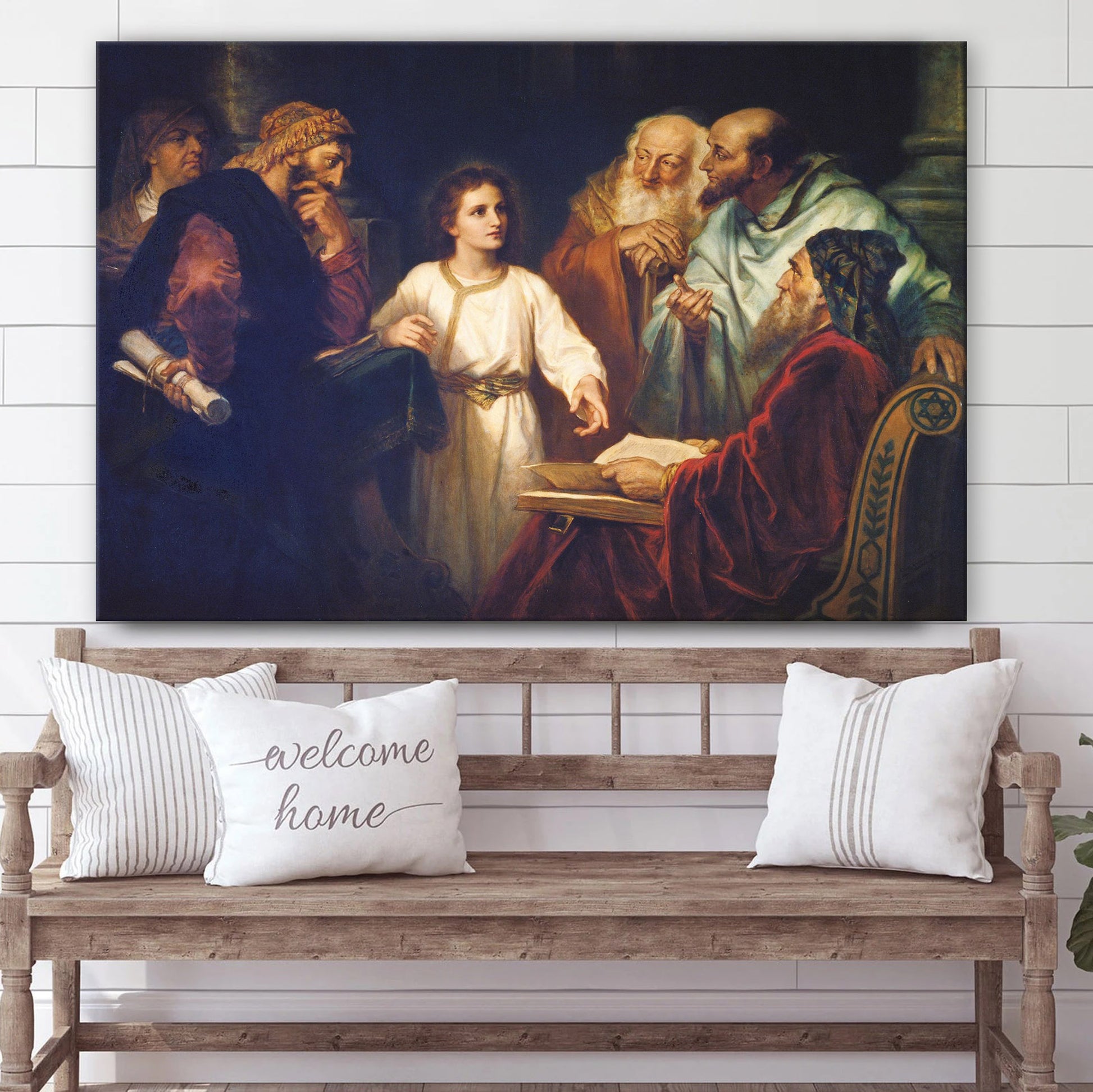 Boy Jesus In The Temple Canvas Pictures - Jesus Canvas Wall Art - Christian Canvas Paintings