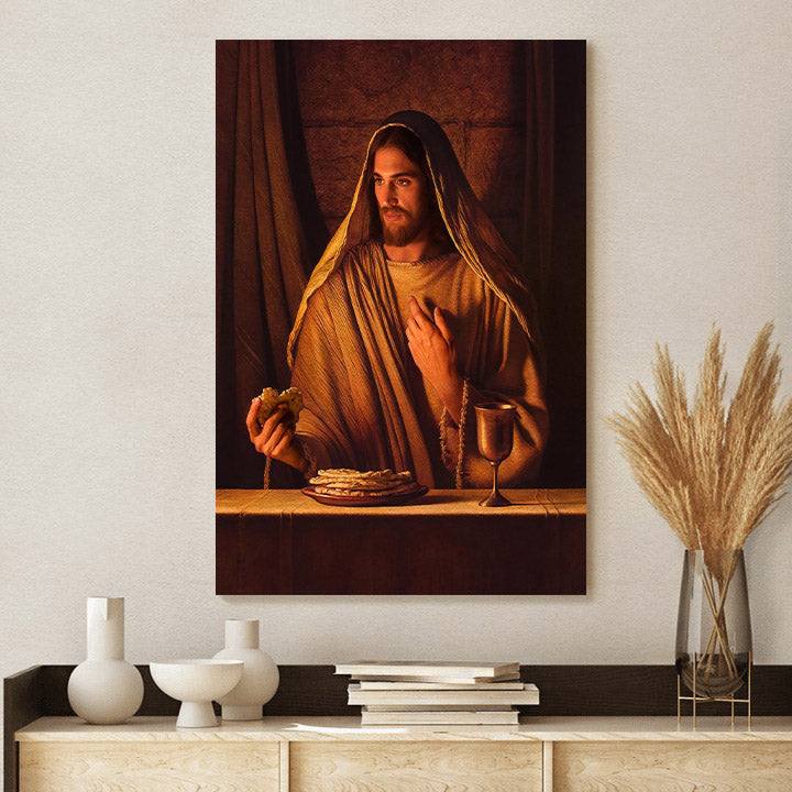 Bread Of Life Canvas Wall Art - Jesus Picture - Jesus Portrait Canvas