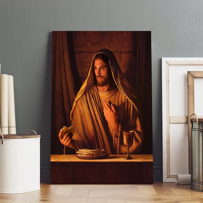 Bread Of Life Canvas Wall Art - Jesus Picture - Jesus Portrait Canvas