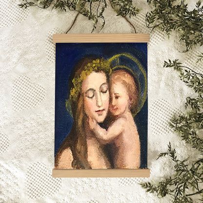 Bringing God's Love Hanging Canvas Wall Art - Gift For Mom - Religious Canvas