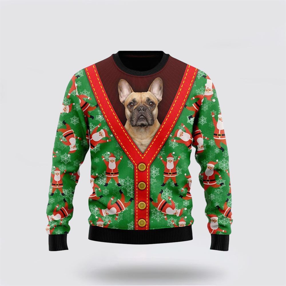 Bulldog 2 Ugly Christmas Sweater For Men And Women, Gift For Christmas, Best Winter Christmas Outfit