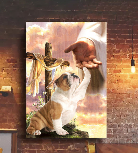 Bulldog God Hand Canvas - Canvas Decor Ideas