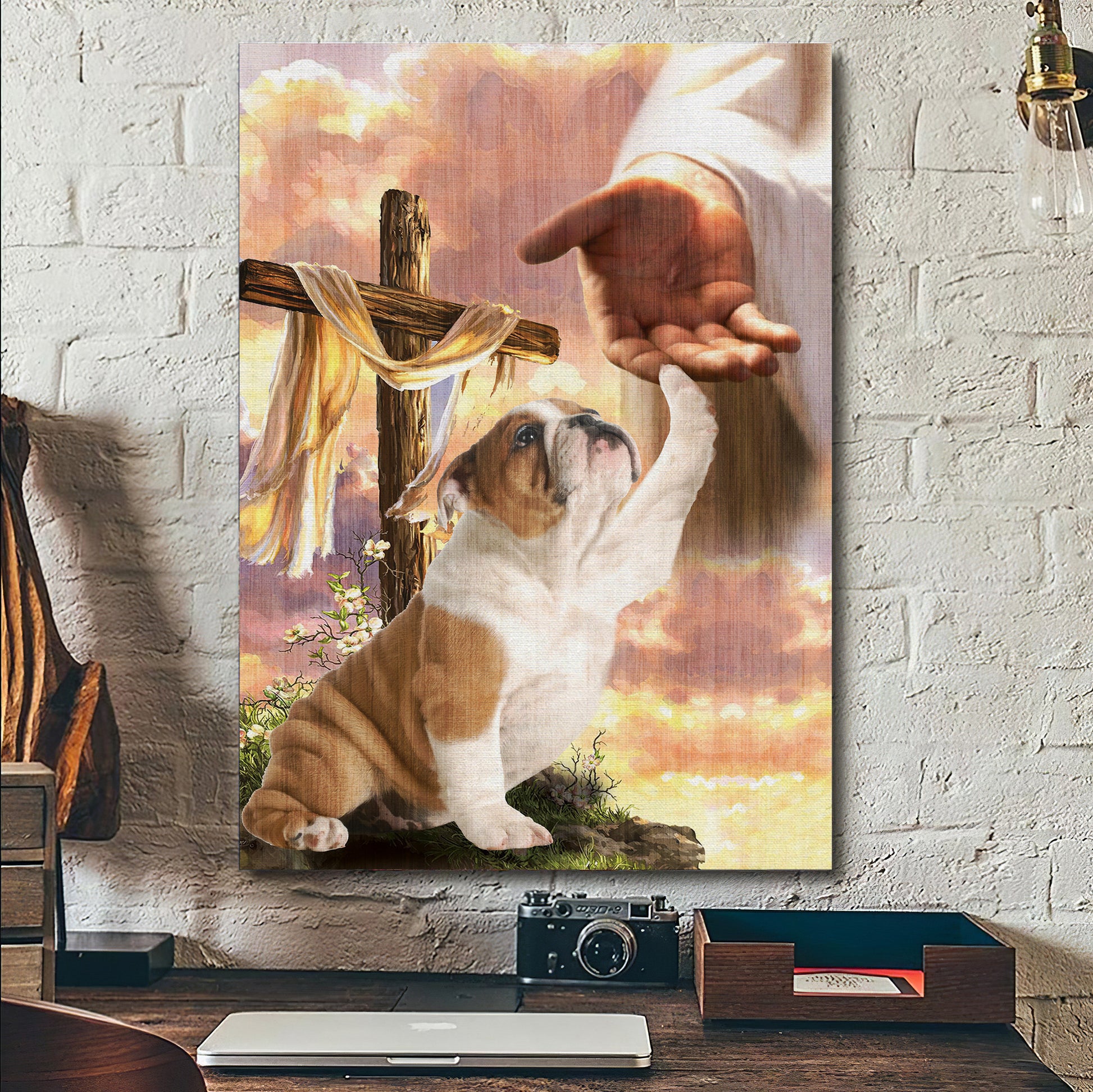 Bulldog God Hand Canvas - Canvas Decor Ideas