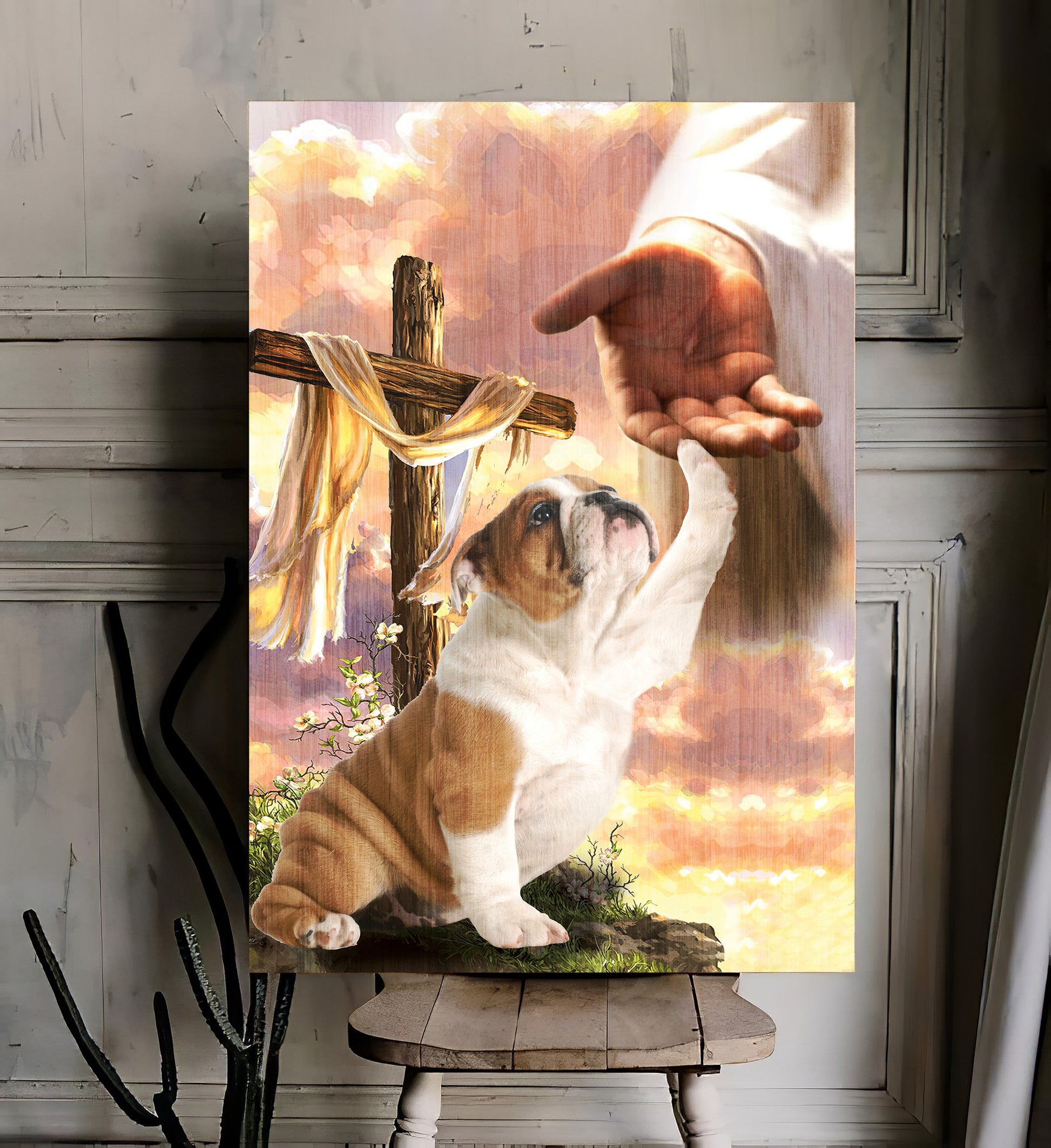 Bulldog God Hand Canvas - Canvas Decor Ideas