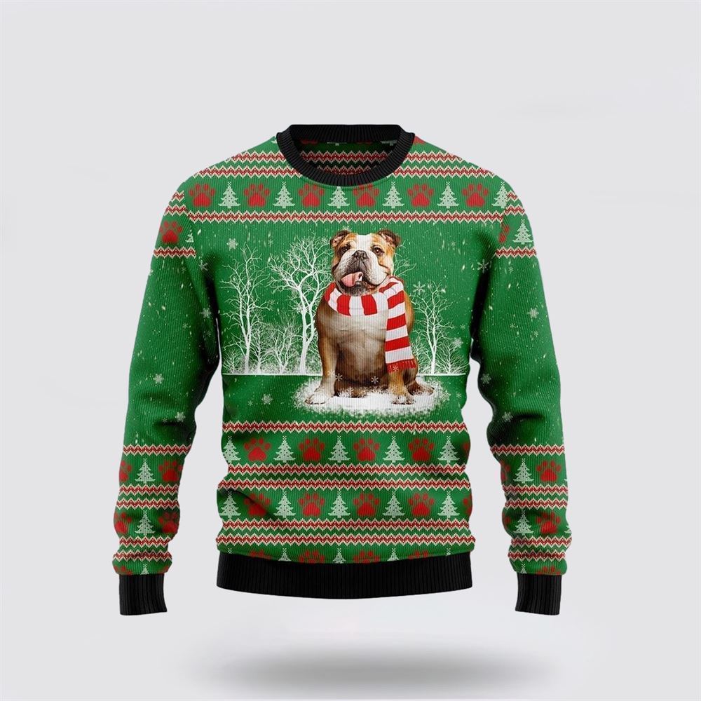 Bulldog True Friend Ugly Christmas Sweater For Men And Women, Gift For Christmas, Best Winter Christmas Outfit