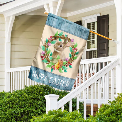 Bunny Easter Flag - Easter House Flags - Christian Easter Garden Flags