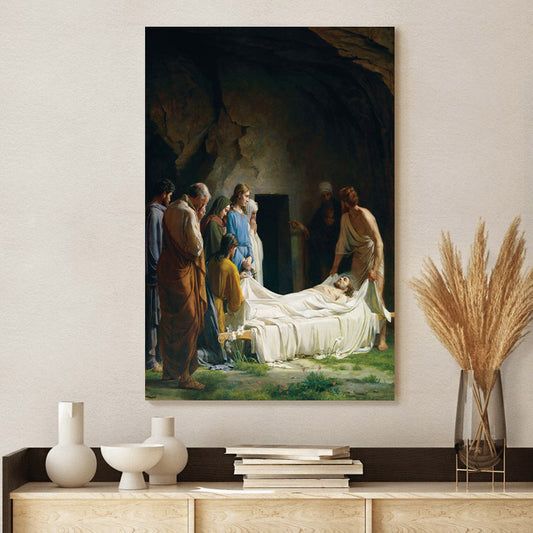 Burial Of Jesus Canvas Pictures - Religious Wall Art Canvas - Christian Paintings For Home