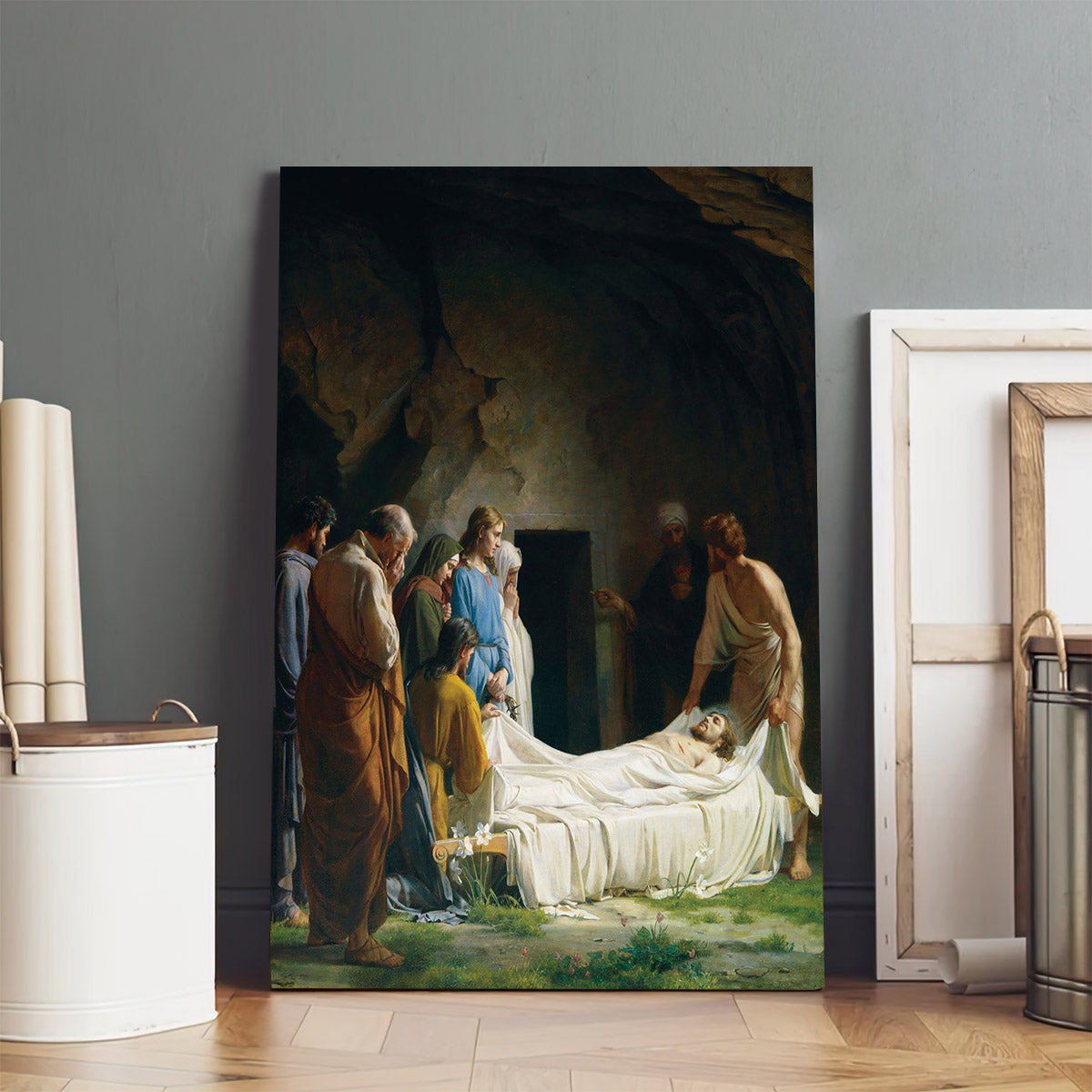 Burial Of Jesus Canvas Pictures - Religious Wall Art Canvas - Christian Paintings For Home