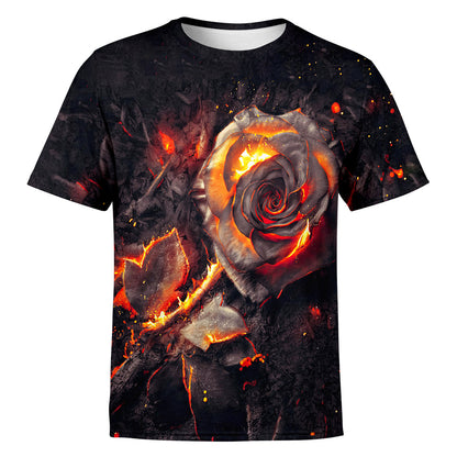 Burned Rose - Christian Hoodie 3d - God 3d Sweatershirt - Christian Shirt