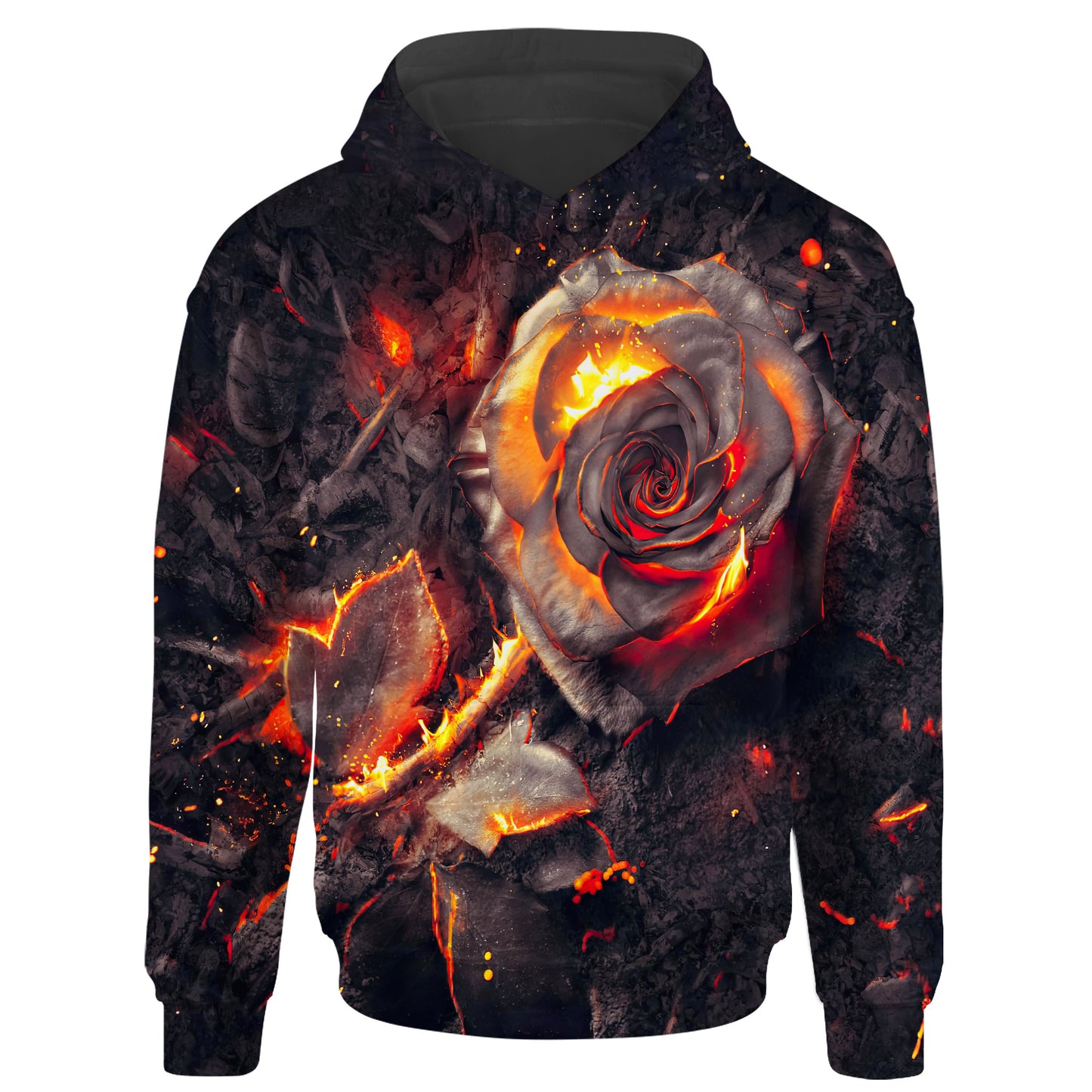 Burned Rose - Christian Hoodie 3d - God 3d Sweatershirt - Christian Shirt