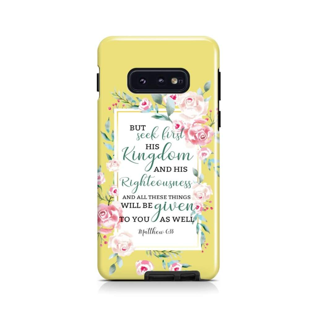 But Seek First The Kingdom Matthew 633 Bible Verse Phone Case - Scripture Phone Cases - Iphone Cases Christian