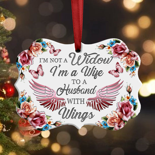 Butterfly Angel Husband Metal Ornament - Christmas Ornament - Christmas Gift