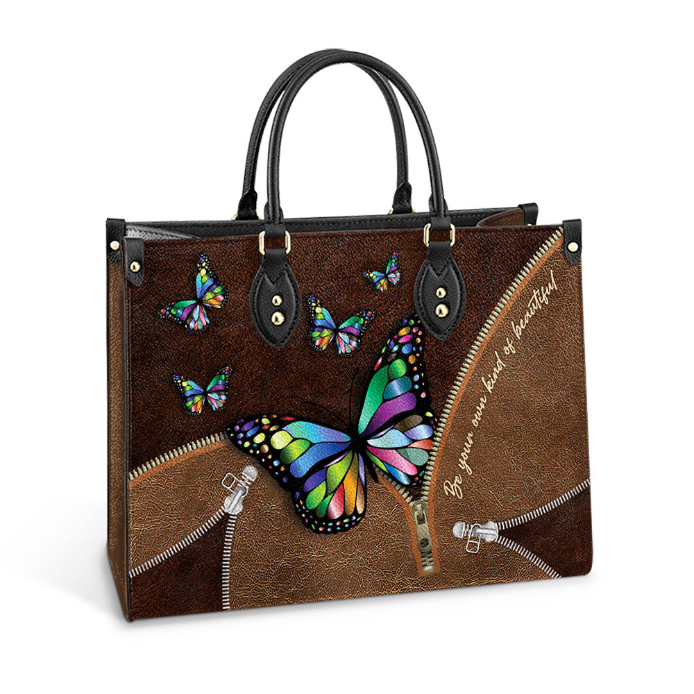 Butterfly Be Your Own Kind Of Beautiful Leather Bag - Women's Pu Leather Bag - Best Mother's Day Gifts