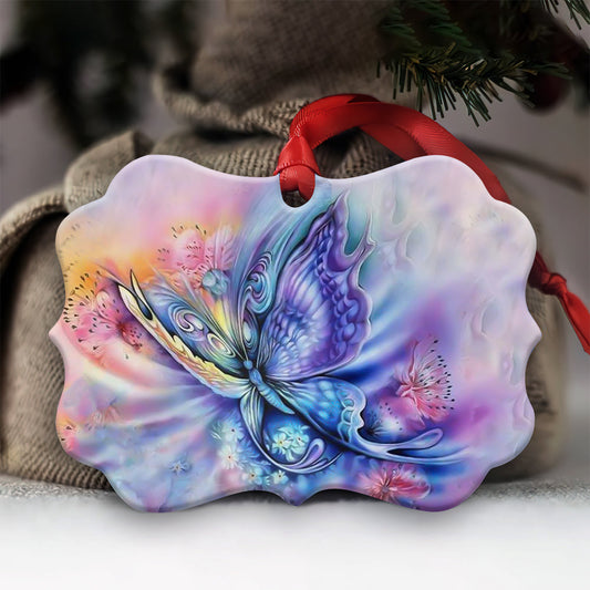 Butterfly Color Art Ornament - Christmas Ornament - Ciaocustom