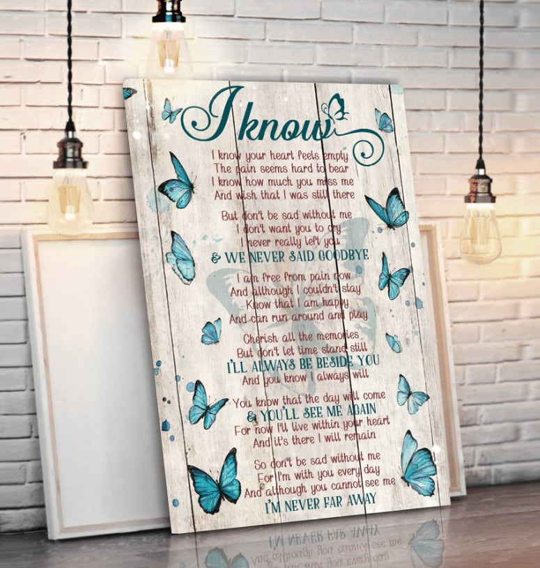 Butterfly Couple Marriage I Am Never Far Away Memorial Canvas - Canvas Decor Ideas