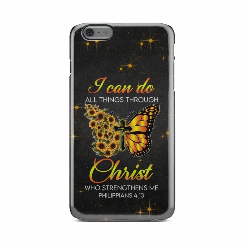 Butterfly Cross Faith - I Can Do All Things Through Christ Phone Case - Bible Verse Phone Cases Samsung