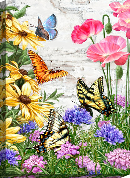 Butterfly Garden Canvas Wall Art - Christian Wall Decor - Religious Gift