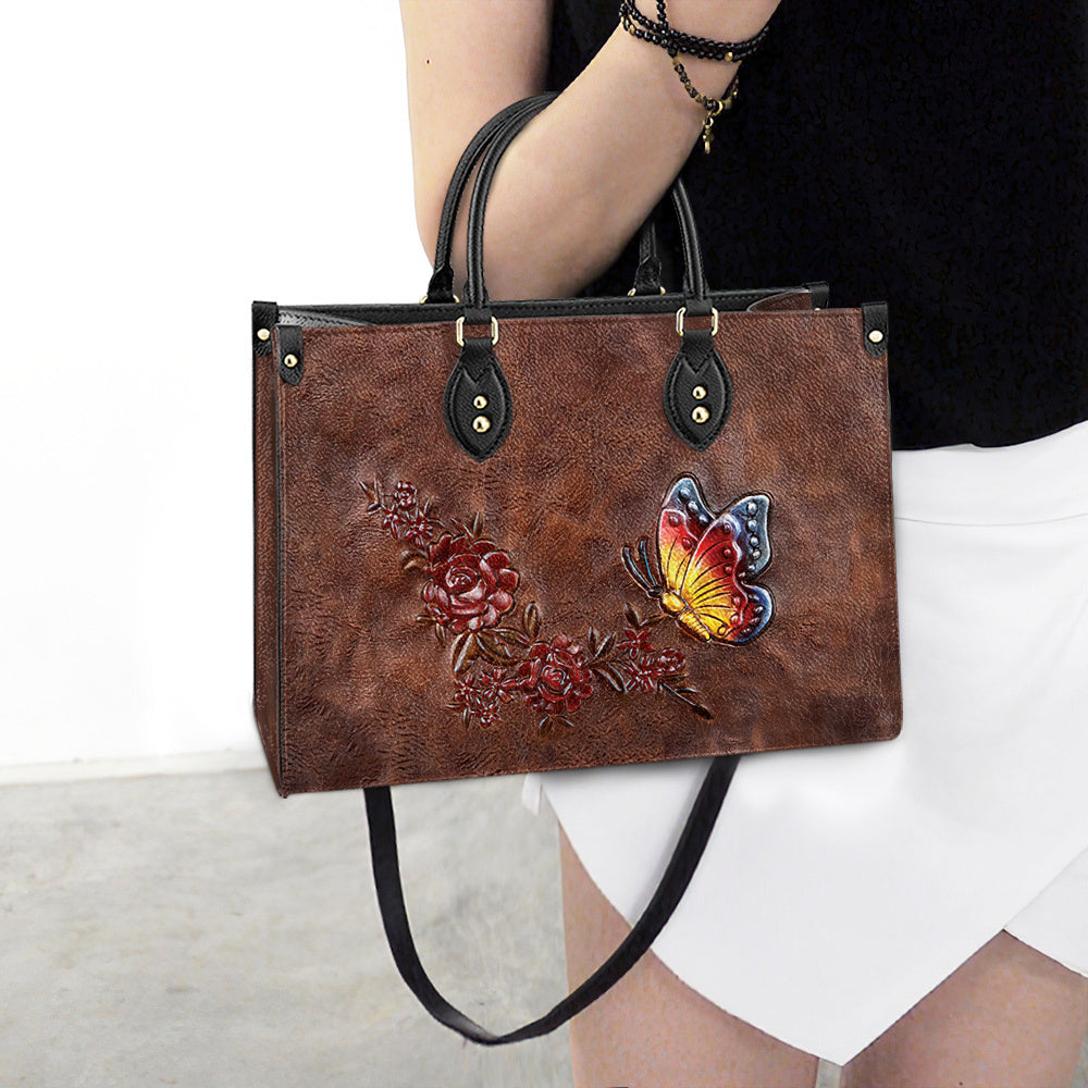 Butterfly Gorgeous Leather Bag - Women's Pu Leather Bag - Best Mother's Day Gifts