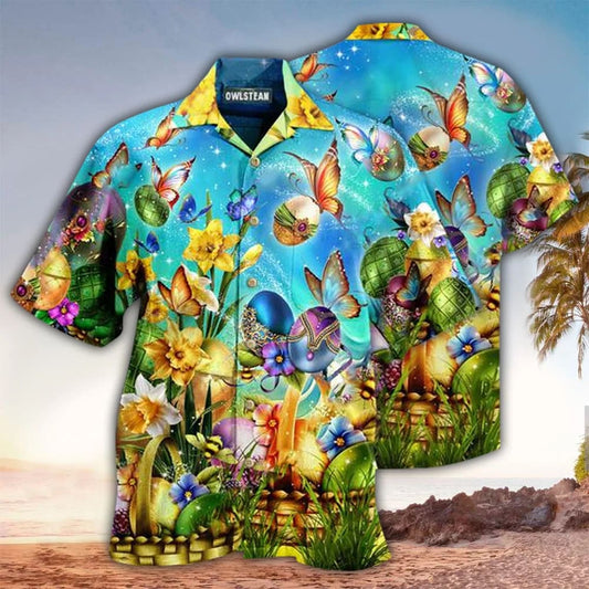 Butterfly Hawaiian Shirt - Butterfly Shirt For Butterfly Lover - Easter Hawaiian Shirts For Men & Women