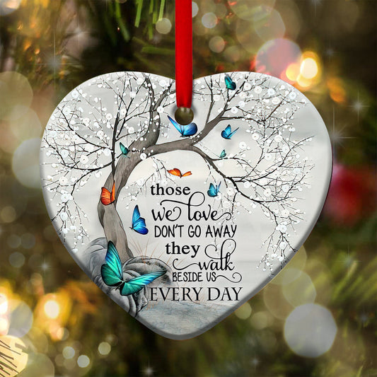 Butterfly Heart Ornament - Christmas Ornament - Ciaocustom