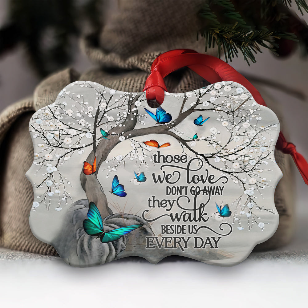 Butterfly Memorial Metal Ornament - Christmas Ornament - Christmas Gift