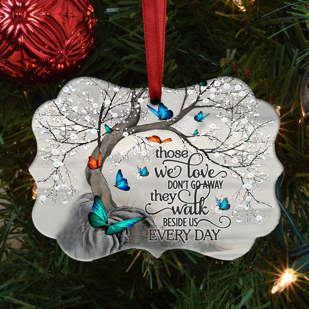 Butterfly Memorial Metal Ornament - Christmas Ornament - Christmas Gift
