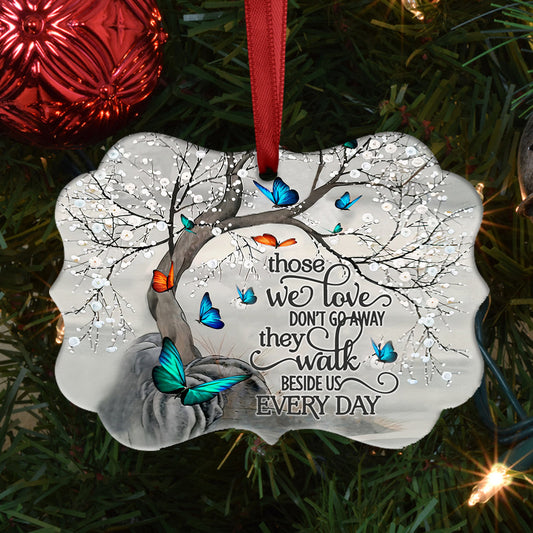 Butterfly Memorial Metal Ornament - Christmas Ornament - Christmas Gift