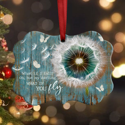 Butterfly Motivation Metal Ornament - Christmas Ornament - Christmas Gift