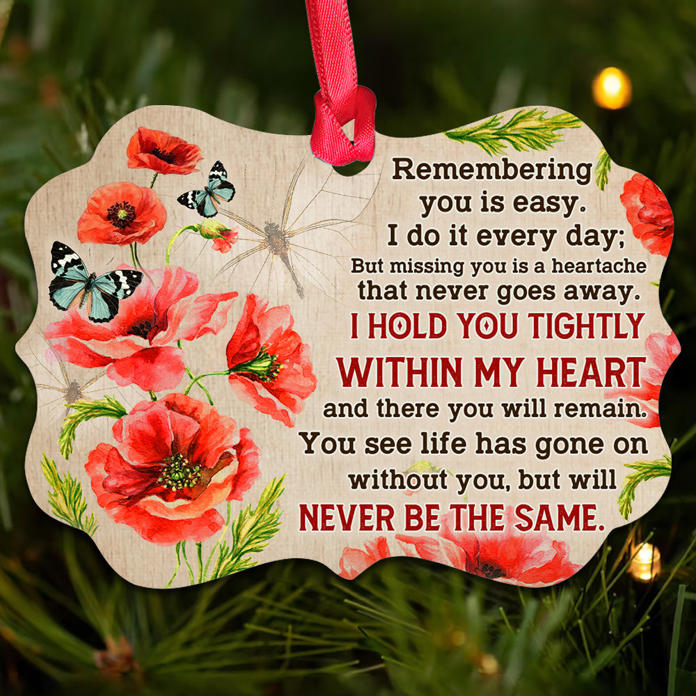 Butterfly Remember You Metal Ornament - Christmas Ornament - Christmas Gift