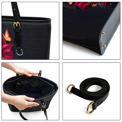 By Grace Through Faith Personalized Pu Leather Tote Bag For Women - Mom Gifts For Mothers Day